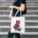 Baumwolltasche mit Spirit Blossom Ahri Motiv – Weiß