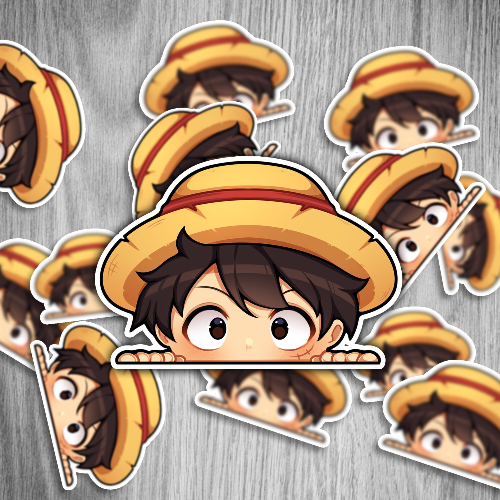 One Piece Peeker Set - Anime Sticker - 12cm, 6 Stück 3 One Piece Peeker Set - Anime Sticker - 12cm, 6 Stück