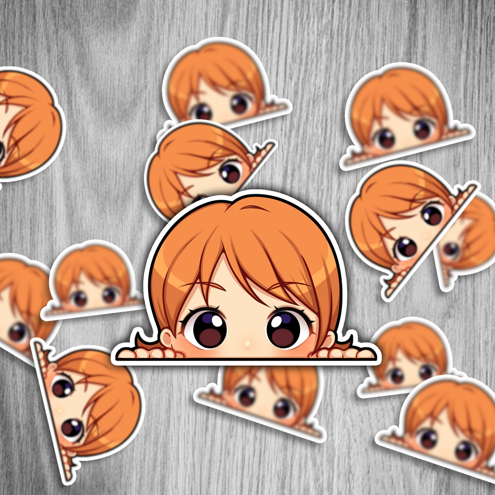 One Piece Peeker Set - Anime Sticker - 12cm, 6 Stück 4 One Piece Peeker Set - Anime Sticker - 12cm, 6 Stück