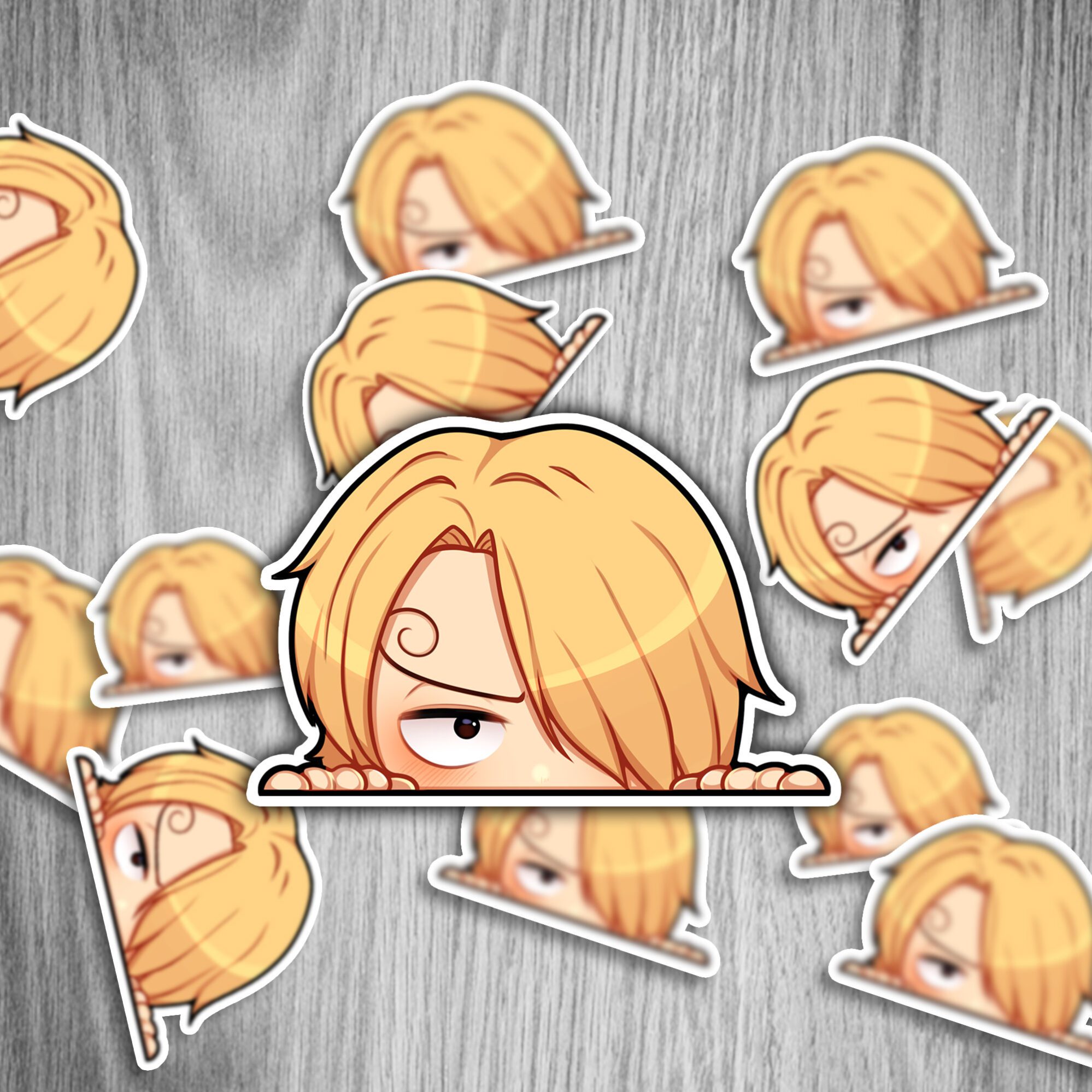 One Piece Peeker Set - Anime Sticker - 12cm, 6 Stück 5 One Piece Peeker Set - Anime Sticker - 12cm, 6 Stück
