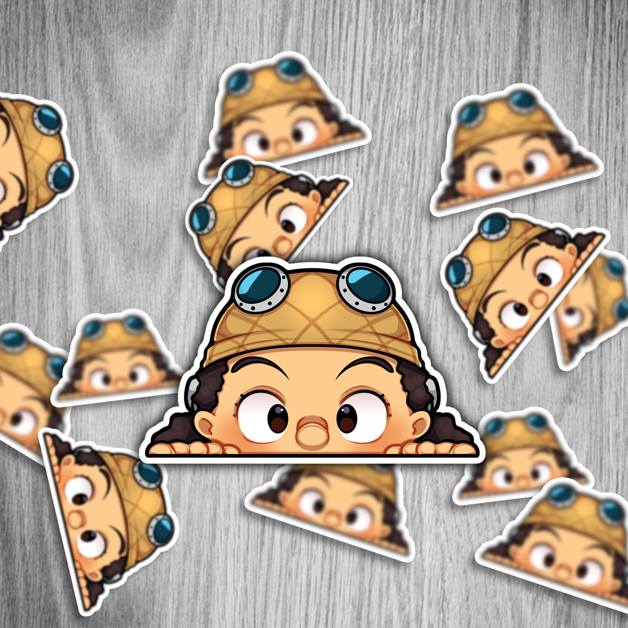 One Piece Peeker Set - Anime Sticker - 12cm, 6 Stück 6 One Piece Peeker Set - Anime Sticker - 12cm, 6 Stück