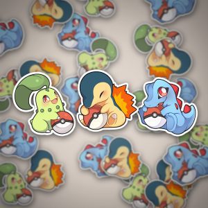 Pokemon Starter Sticker Set - Glumanda, Schiggy & Bisasam