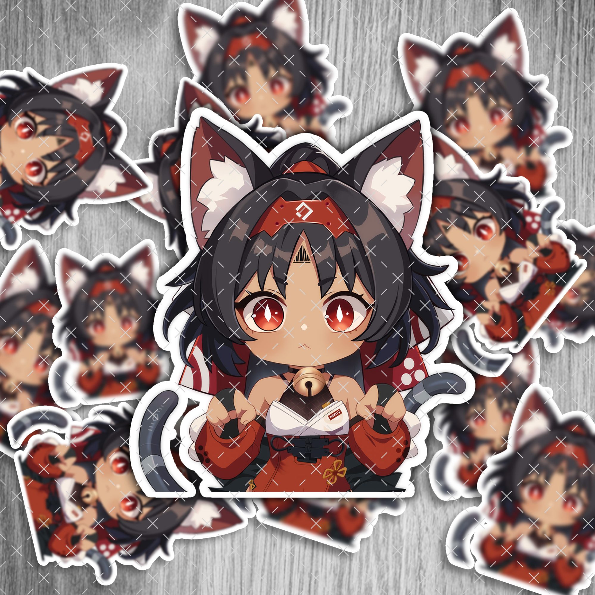 Nekomiya Mana Sticker – Zenless Zone Zero – UV-beständig, wasserfest – 6 cm - 2 Stück 1 Nekomiya Mana Sticker – Zenless Zone Zero – UV-beständig, wasserfest – 6 cm - 2 Stück