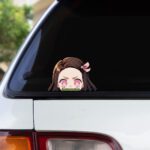 Anime Peeker Aufkleber "Demon Slayer Nezuko" – 2 Stück, Wasserfest & UV-Beständig für Autos