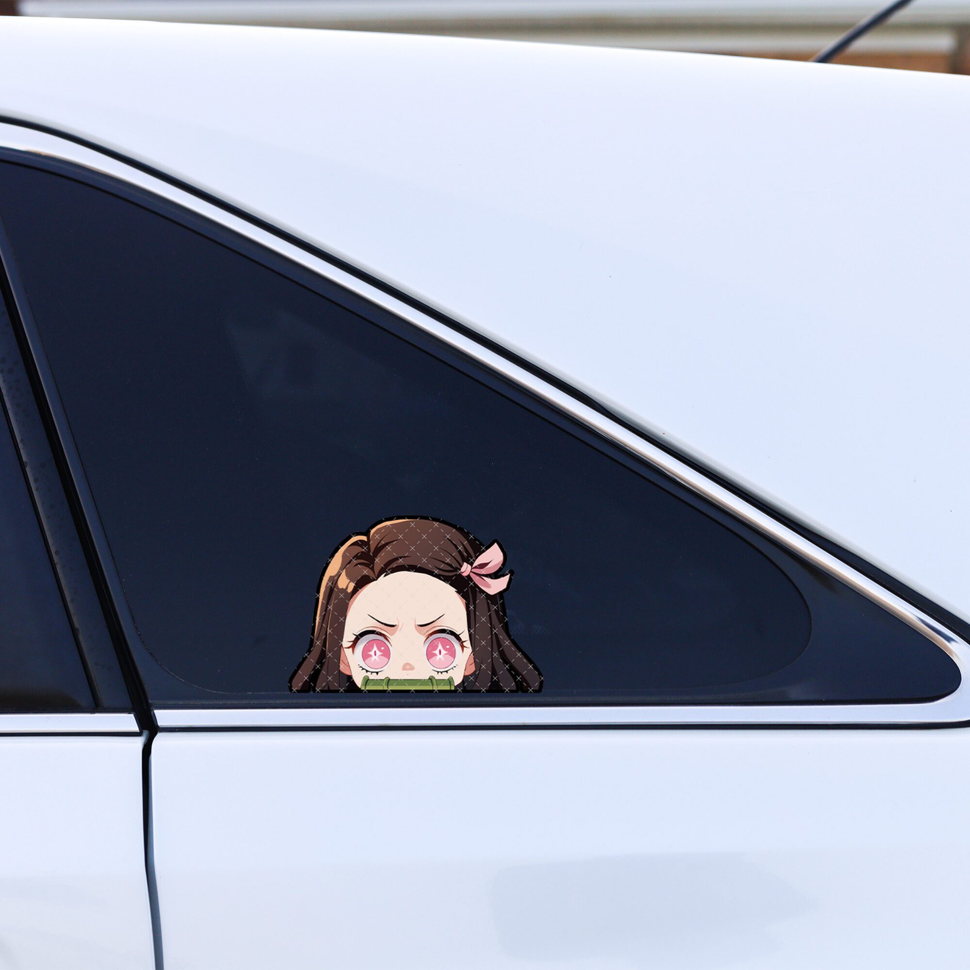 Anime Peeker Aufkleber "Demon Slayer Nezuko" Wasserfest & UV-Beständig für Autos 2 Anime Peeker Aufkleber "Demon Slayer Nezuko" – 2 Stück, Wasserfest & UV-Beständig für Autos