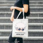 Stylischer Saturo Gojo Baumwolltasche – Perfekter Jutebeutel für Jujutsu Kaisen Fans