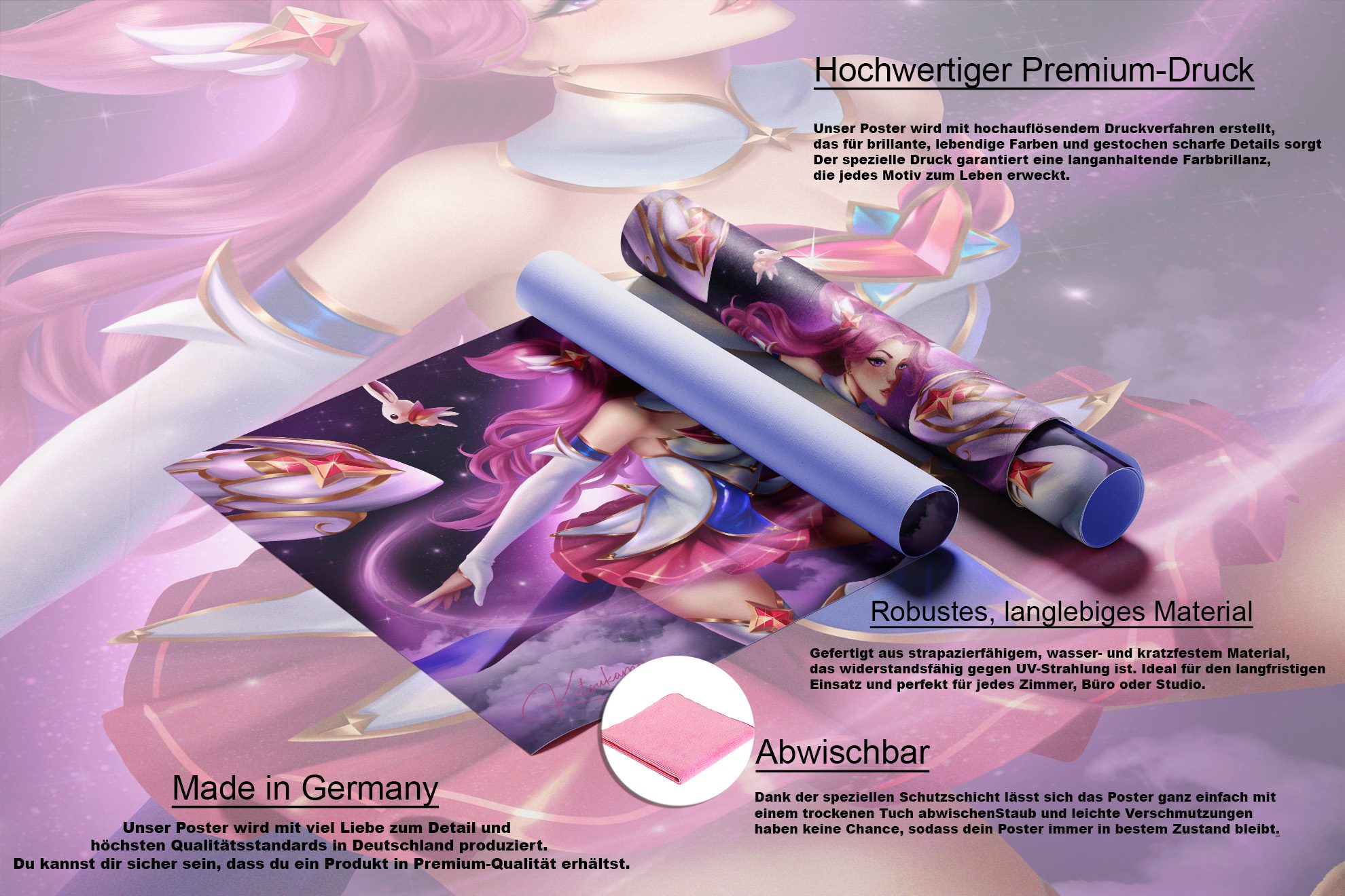 League of Legends Poster – Star Guardian Kai’Sa Motiv, Gaming-Dekoration für Zuhause 2 League of Legends Poster – Star Guardian Kai’Sa Motiv, Gaming-Dekoration für Zuhause