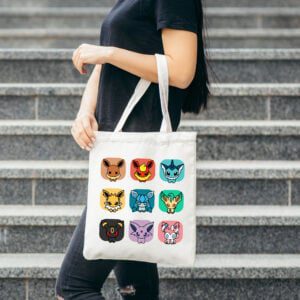 Stylischer Saturo Gojo Baumwolltasche – Perfekter Jutebeutel für Jujutsu Kaisen Fans