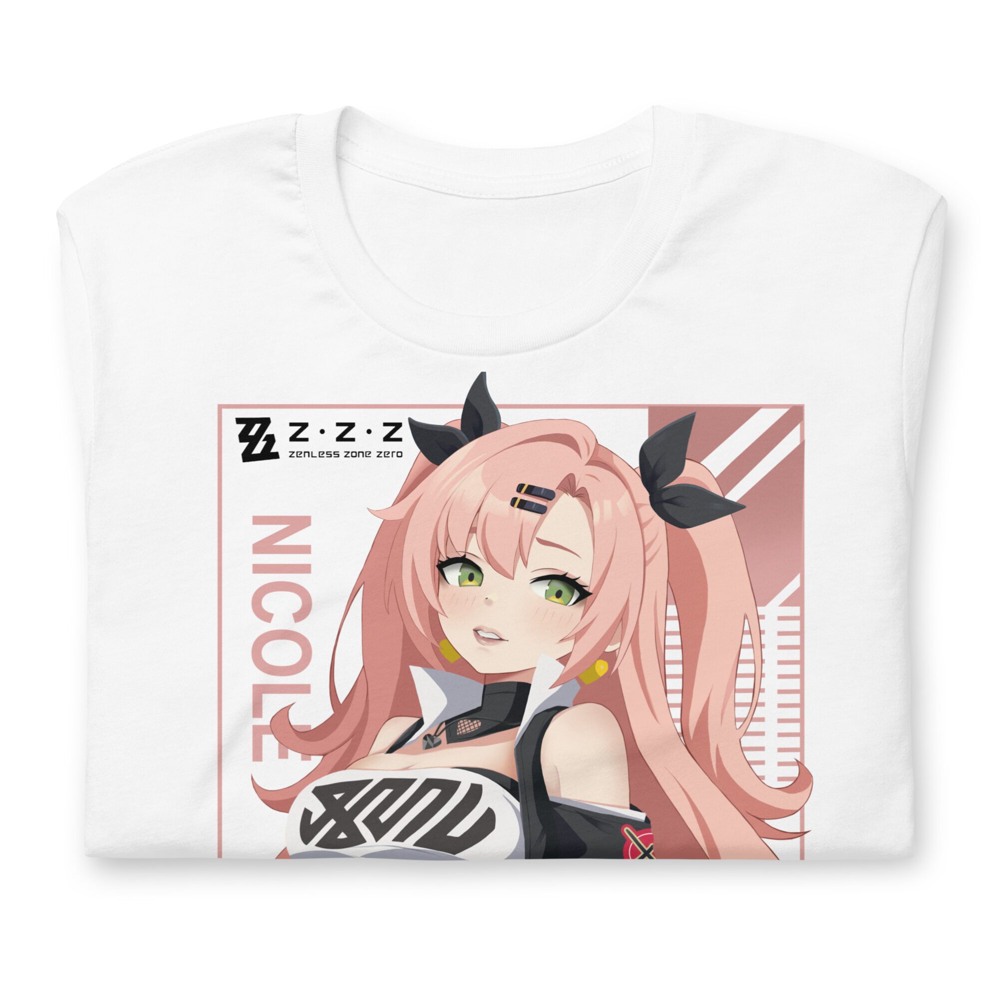 Zenless Zone Zero T-Shirt – Nicole Demara Design – Unisex Baumwollshirt in Weiß-Schwarz 5 Zenless Zone Zero T-Shirt – Nicole Demara Design – Unisex Baumwollshirt in Weiß-Schwarz