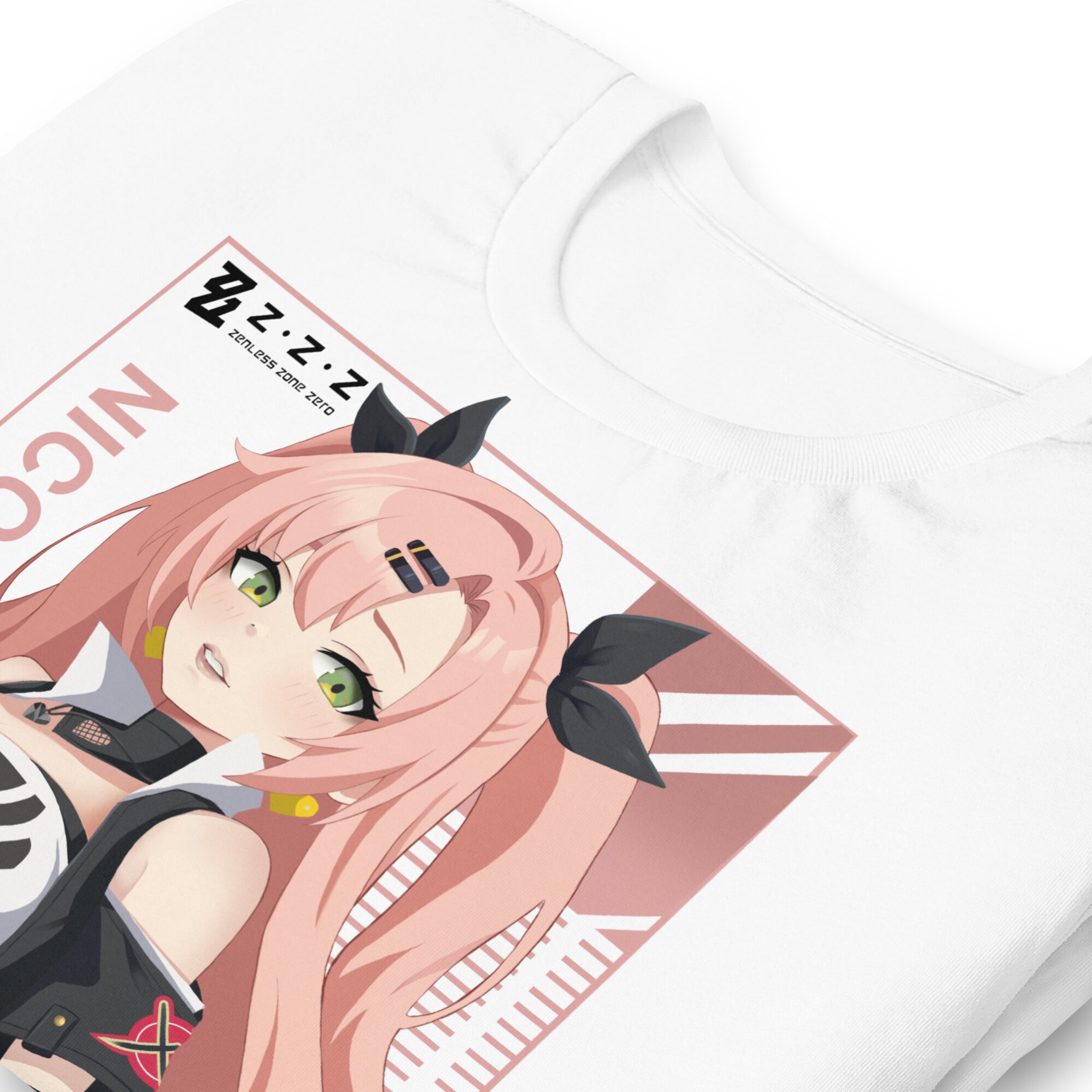 Zenless Zone Zero T-Shirt – Nicole Demara Design – Unisex Baumwollshirt in Weiß-Schwarz 6 Zenless Zone Zero T-Shirt – Nicole Demara Design – Unisex Baumwollshirt in Weiß-Schwarz