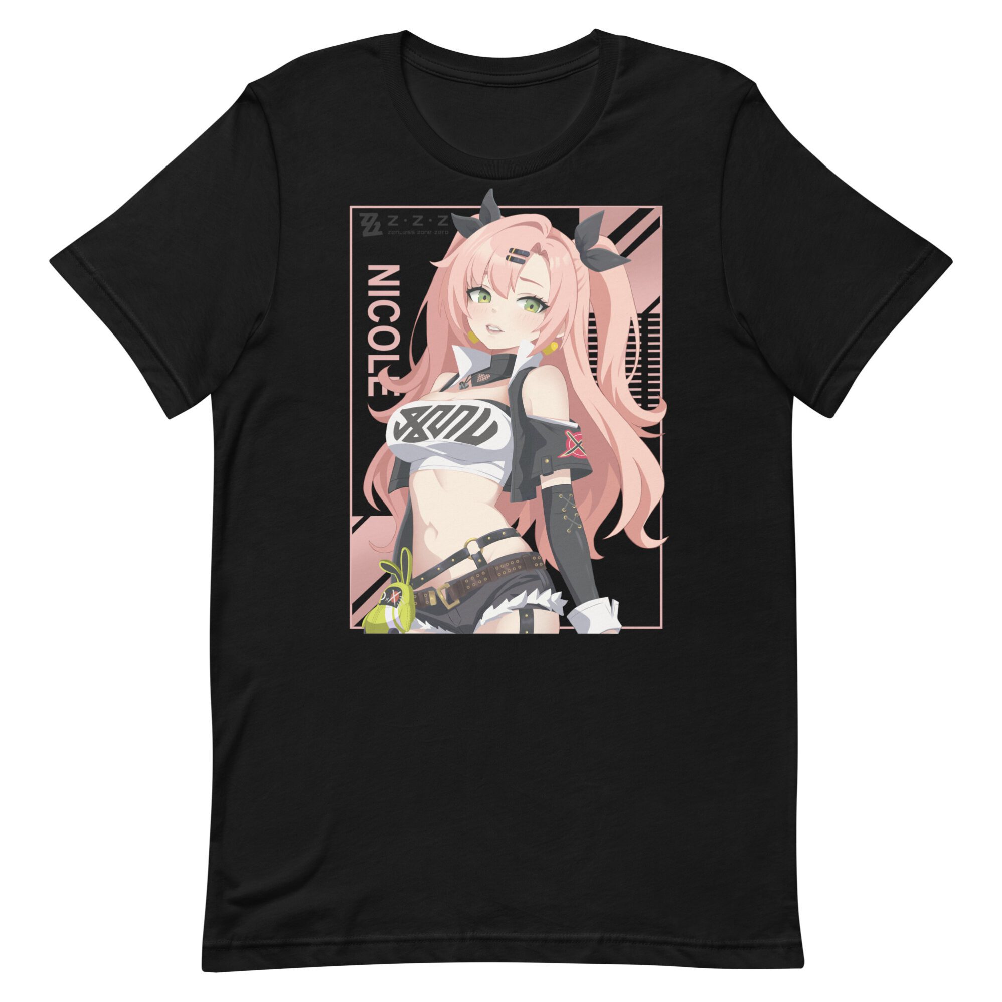 Zenless Zone Zero T-Shirt – Nicole Demara Design – Unisex Baumwollshirt in Weiß-Schwarz 4 Zenless Zone Zero T-Shirt – Nicole Demara Design – Unisex Baumwollshirt in Weiß-Schwarz