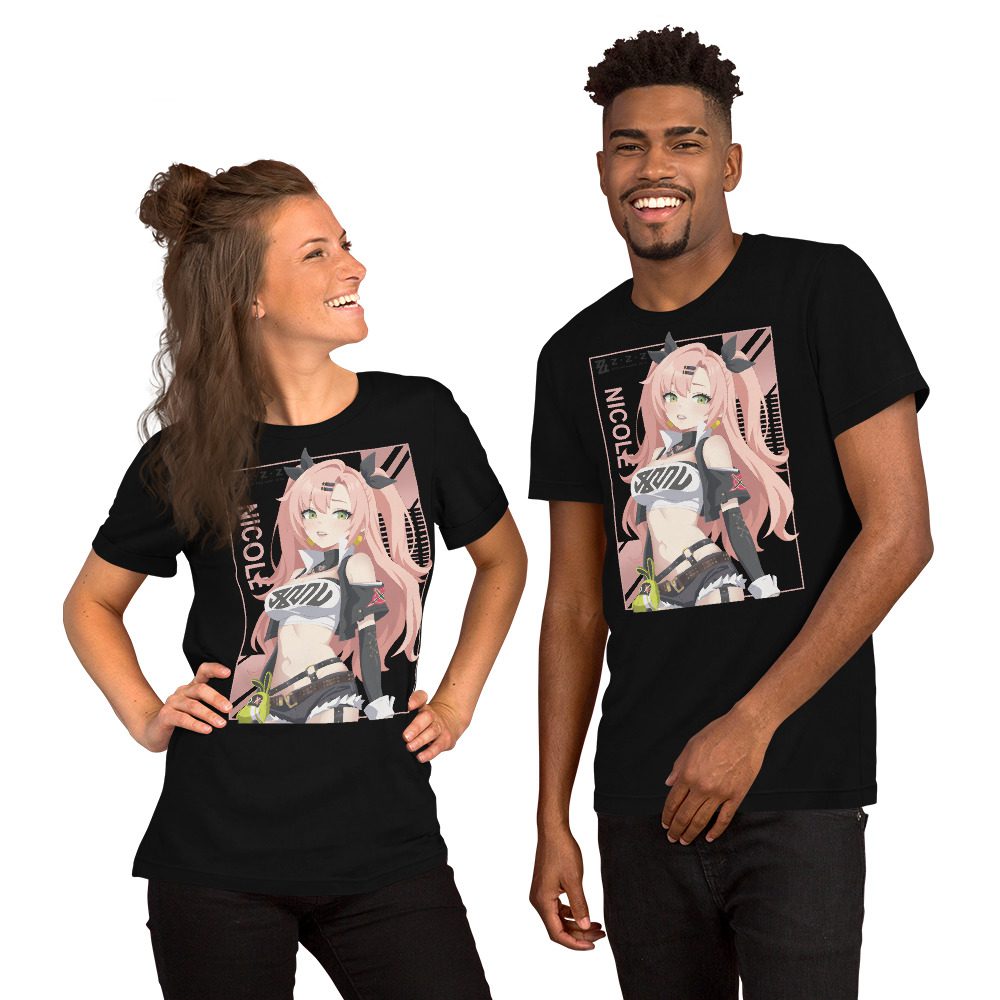 Zenless Zone Zero T-Shirt – Nicole Demara Design – Unisex Baumwollshirt in Weiß-Schwarz 2 Zenless Zone Zero T-Shirt – Nicole Demara Design – Unisex Baumwollshirt in Weiß-Schwarz