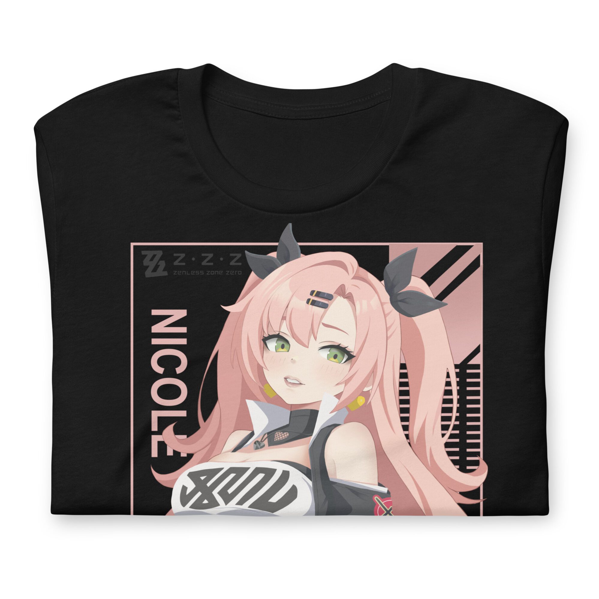 Zenless Zone Zero T-Shirt – Nicole Demara Design – Unisex Baumwollshirt in Weiß-Schwarz 7 Zenless Zone Zero T-Shirt – Nicole Demara Design – Unisex Baumwollshirt in Weiß-Schwarz