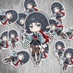 Zenless Zone Zero Sticker Jane Doe – Gaming Aufkleber, wasserfest & UV-beständig, 6 cm, 2 Stück