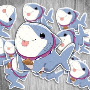 Marvel Rivals Sticker – Jeff der Landhai Aufkleber, wasserfest & UV-beständig, 6 cm, 2 Stück