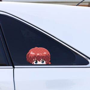 Ranma 1/2 Peeker Sticker – Anime Aufkleber, wasserfest & UV-beständig, 12 × 9 cm, 2 Stück