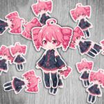 Vocaloid Sticker – Teto Kasane Aufkleber, wasserfest & UV-beständig, 6 cm, 2 Stück