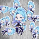 Zenless Zone Zero Sticker Jane Doe – Gaming Aufkleber, wasserfest & UV-beständig, 6 cm, 2 Stück