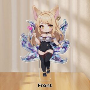 League of Legends K/DA Ahri Acryl Standee – 102x68 mm Figur mit stabilem Standfuß