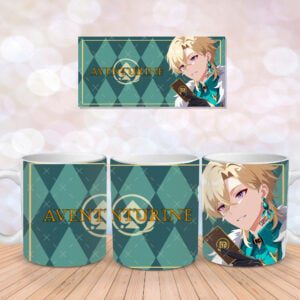 Genshin Impact Tasse Aventurine – Keramiktasse 330 ml – Mikrowellen- & Spülmaschinengeeignet