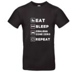 Zenless Zone Zero Gamer T-Shirt „Eat Sleep Zenless Zone Zero Repeat“ Unisex