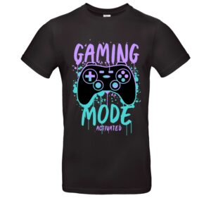 Gaming Mode T-Shirt – Schwarz/Weiß – Unisex Gamer Shirt – Perfekt für Zocker – Größen S–XXL