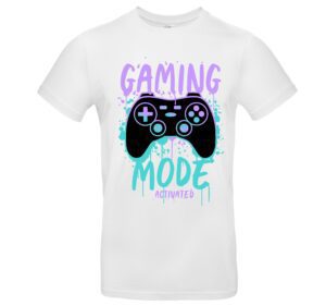 Gaming Mode T-Shirt – Schwarz/Weiß – Unisex Gamer Shirt – Perfekt für Zocker – Größen S–XXL