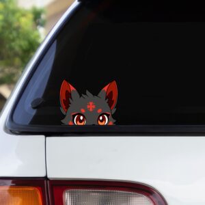 Kuroko Peeker Sticker – Kitsukami Design im Anime-Stil – UV-beständig & wasserfest für Auto & mehr