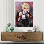 Zenless Zone Zero Poster Evelyn Chevalier Anime Deko für Otaku Gamer Wandbild