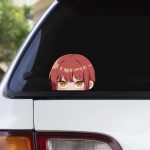 Makima Anime Peeker Aufkleber Set 2 Stück – Wetterfestes Vinyl – Ideal für Auto Laptop Motorrad – Für Otaku Manga Fans – Größe 12 x 9 4 cm
