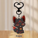 Kuroko Acryl Schlüsselanhänger 6cm kratzfest mit Epoxy Schicht hochwertig Anime V Tuber PNG Tuber Kitsune Otaku Geschenk