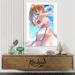 Dead or Alive Kasumi Poster Fanart UV beständig Premium Druck Gaming Anime Wanddeko Otaku Geschenk A6 A4 A3