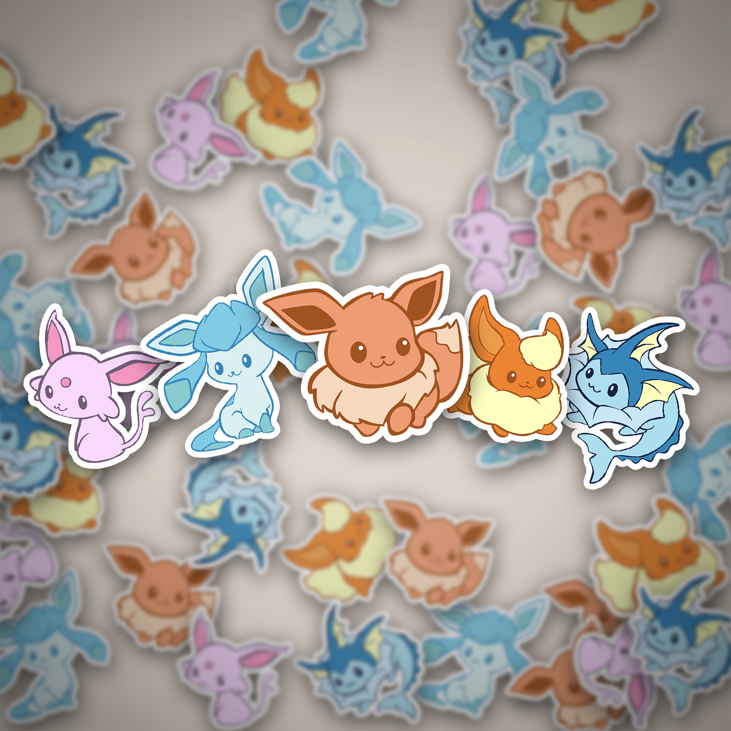 Pokémon Evoli Evolutionen Sticker Set - 8 Sticker Motive, 4 cm Größe 1 Pokémon Evoli Evolutionen Sticker Set - 8 Sticker Motive, 4 cm Größe