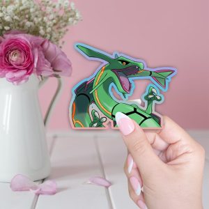 Pokemon Rayquaza Peekers Holographischer Sticker - 10 cm Breite - Legendäres Pokemon aus der 9. Generation