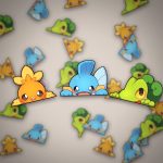 Pokemon Sticker Gen 1 Starter Set: Shiggy, Glumanda & Bisasam