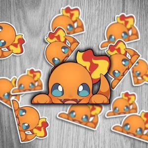 Pokemon Sticker Gen 1 Starter Set: Shiggy, Glumanda & Bisasam