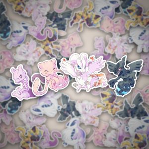 Pokemon Sticker-Set mit 10 legendären Pokemon