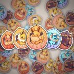 Pokemon Evoli Entwicklungen Tamagotchi Motiv mit 9 Stickern