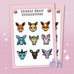 Pokémon Evoli Evolutionen Sticker - Stickerbogen für Fans