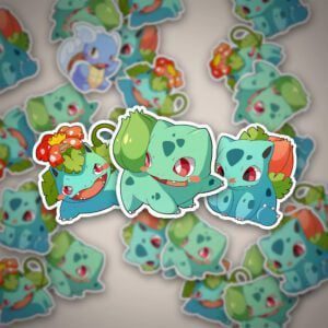 Pokemon Sticker Set - Glumanda, Bisasam, Shiggy - 9 Stück