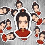 Azula Sticker – Avatar der Herr der Elemente – Wasserfest & UV-beständig – 2 Stück