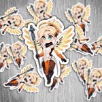 Mercy Overwatch Sticker – wasserfest & UV-beständig – 2 Stück