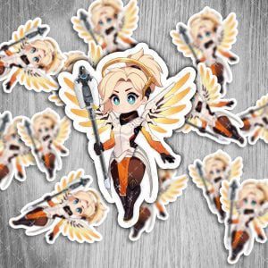 Mercy Overwatch Sticker – wasserfest & UV-beständig – 2 Stück