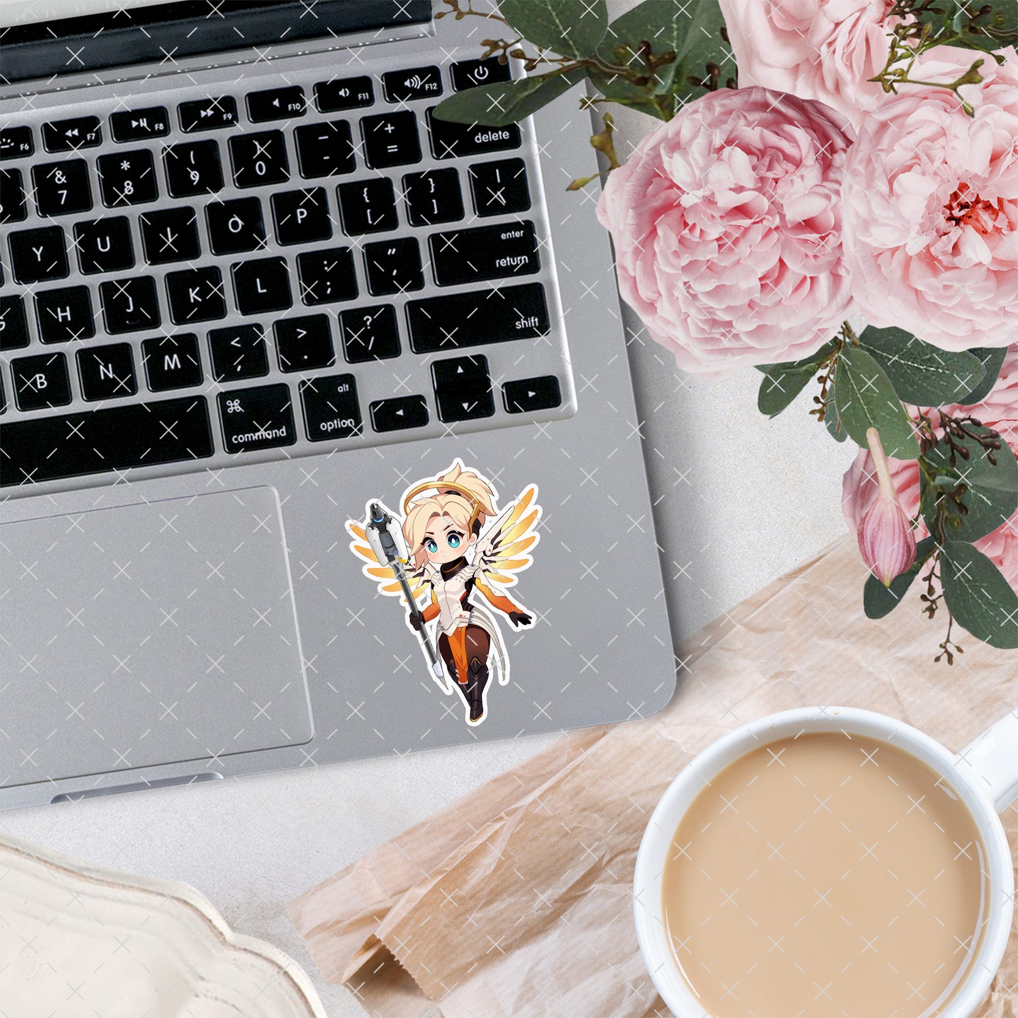 Mercy Overwatch Sticker – wasserfest & UV-beständig – 2 Stück 2 Mercy Overwatch Sticker – wasserfest & UV-beständig – 2 Stück
