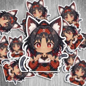 Nekomiya Mana Sticker – Zenless Zone Zero – UV-beständig, wasserfest – 6 cm - 2 Stück