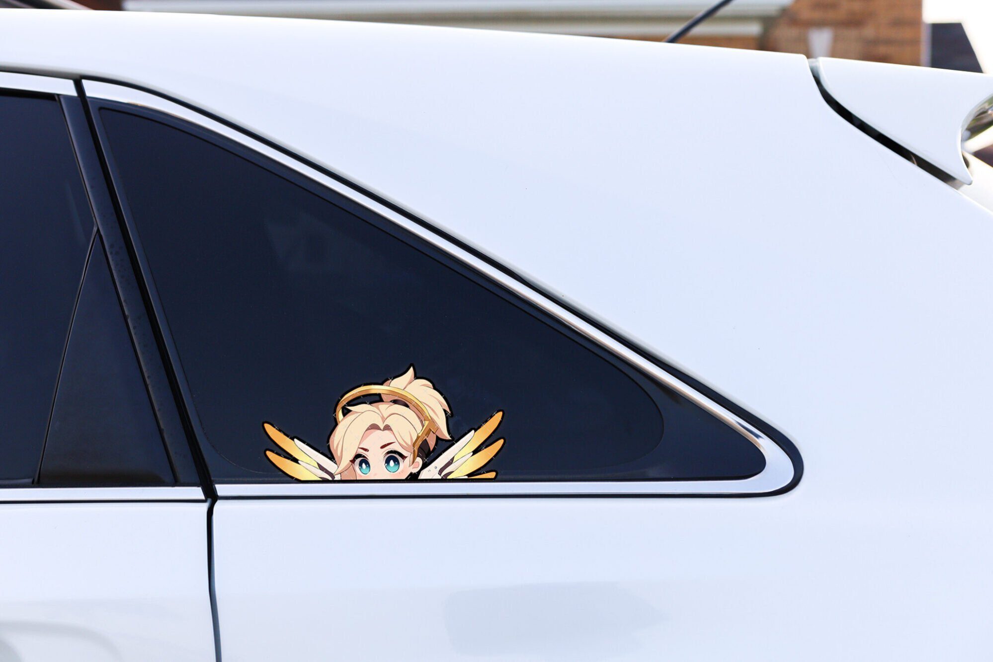 Overwatch Mercy Anime Peeker – Wasserfester Autoaufkleber, UV-beständig - 2 Stück 2 Overwatch Mercy Anime Peeker – Wasserfester Autoaufkleber, UV-beständig - 2 Stück – Bild 3