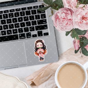 Nezuko Demon Slayer Sticker – Set mit 2 Stück, wasser- und UV-beständig, eigene Herstellung