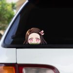Anime Peeker Aufkleber "Demon Slayer Nezuko" – 2 Stück, Wasserfest & UV-Beständig für Autos