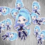 Zenless Zone Zero Sticker Jane Doe – Gaming Aufkleber, wasserfest & UV-beständig, 6 cm, 2 Stück