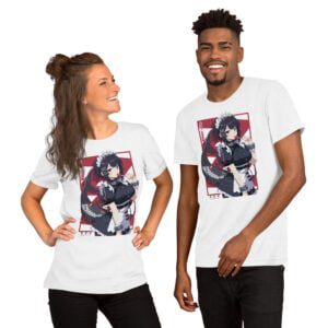 Zenless Zone Zero T-Shirt mit Ellen Joe Motiv – Unisex, Weiß/Schwarz, 100 % Baumwolle